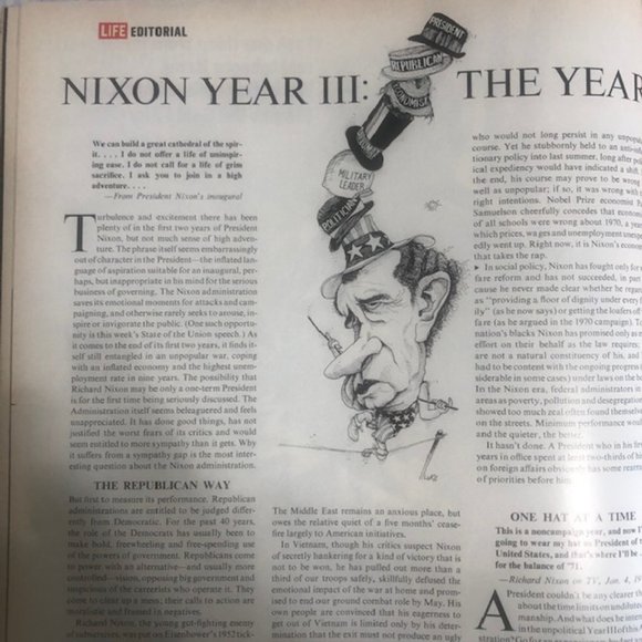 Vintage Life Magazine January 22 1971 Nixon Howard Hughes - Advertising  Autos - Picture 5 of 11